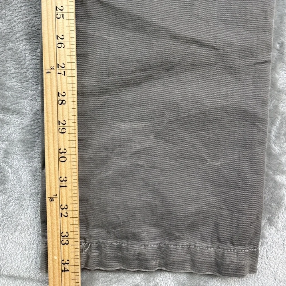 Polo Ralph Lauren Straight Fit Gray Faded Cotton Chino Pants Mens 36x34 NEW
